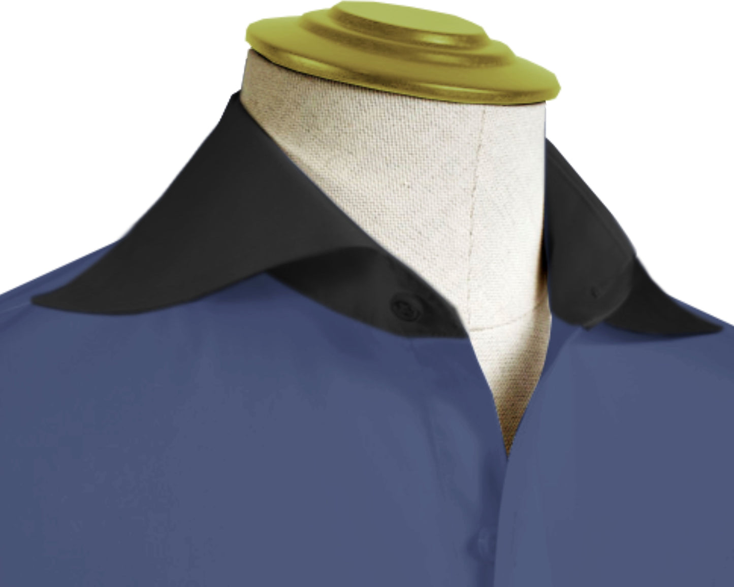 Long Spear Pointed Collar Shirt Vintage Style Cutaway Dagger Collar Shirt Navy Blue Shirt Summer Beach Party Men's Handmade Long Sleeves Shirt