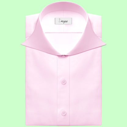 Long Spear Pointed Collar Shirt Vintage Style Cutaway Dagger Collar Shirt Pink Shirt Summer Beach Party Men's Handmade Long Sleeves Shirt
