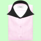 Long Spear Pointed Collar Shirt Vintage Style Cutaway Dagger Collar Shirt Pink Shirt Summer Beach Party Men's Handmade Long Sleeves Shirt