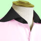 Long Spear Pointed Collar Shirt Vintage Style Cutaway Dagger Collar Shirt Pink Shirt Summer Beach Party Men's Handmade Long Sleeves Shirt