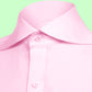 Long Spear Pointed Collar Shirt Vintage Style Cutaway Dagger Collar Shirt Pink Shirt Summer Beach Party Men's Handmade Long Sleeves Shirt