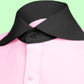 Long Spear Pointed Collar Shirt Vintage Style Cutaway Dagger Collar Shirt Pink Shirt Summer Beach Party Men's Handmade Long Sleeves Shirt