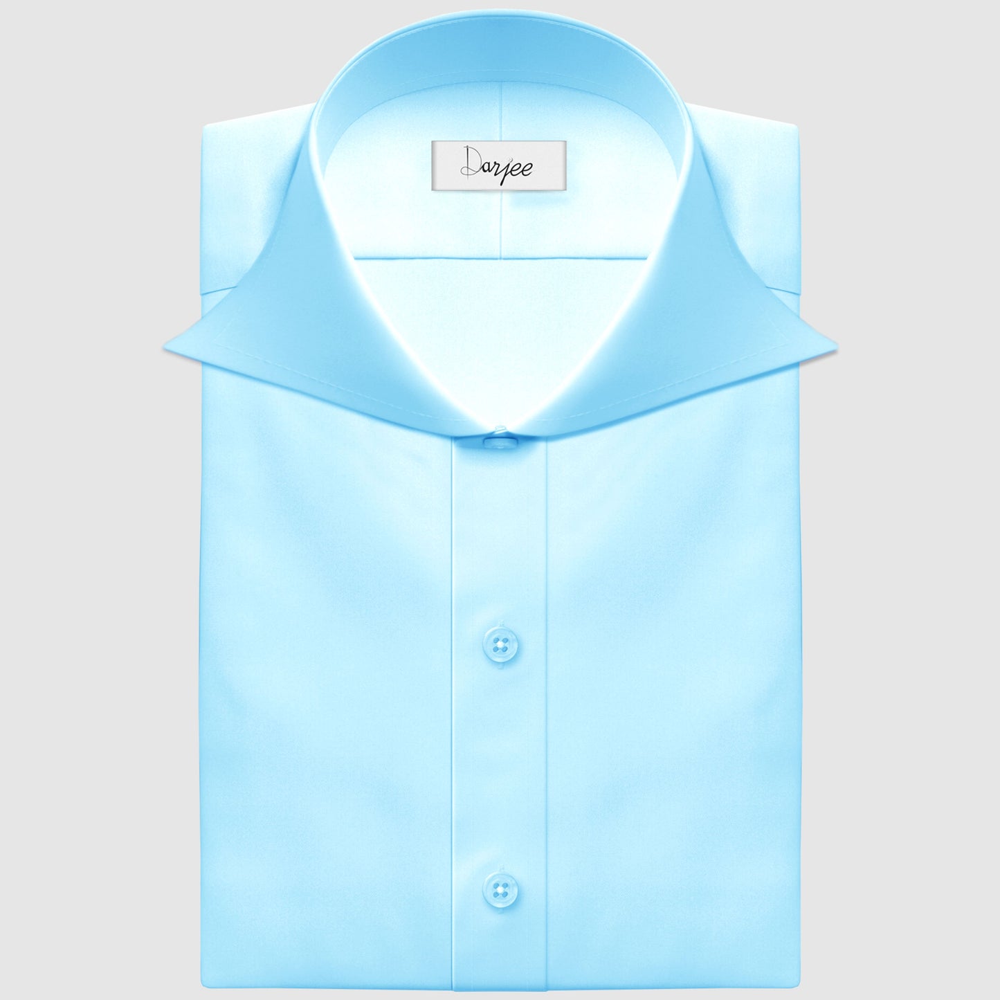 Long Spear Pointed Collar Shirt Vintage Style Cutaway Dagger Collar Shirt Sea Blue Shirt Summer Beach Party Men's Handmade Long Sleeves Shirt (Copy) (Copy)