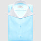 Long Spear Pointed Collar Shirt Vintage Style Cutaway Dagger Collar Shirt Sea Blue Shirt Summer Beach Party Men's Handmade Long Sleeves Shirt (Copy) (Copy)