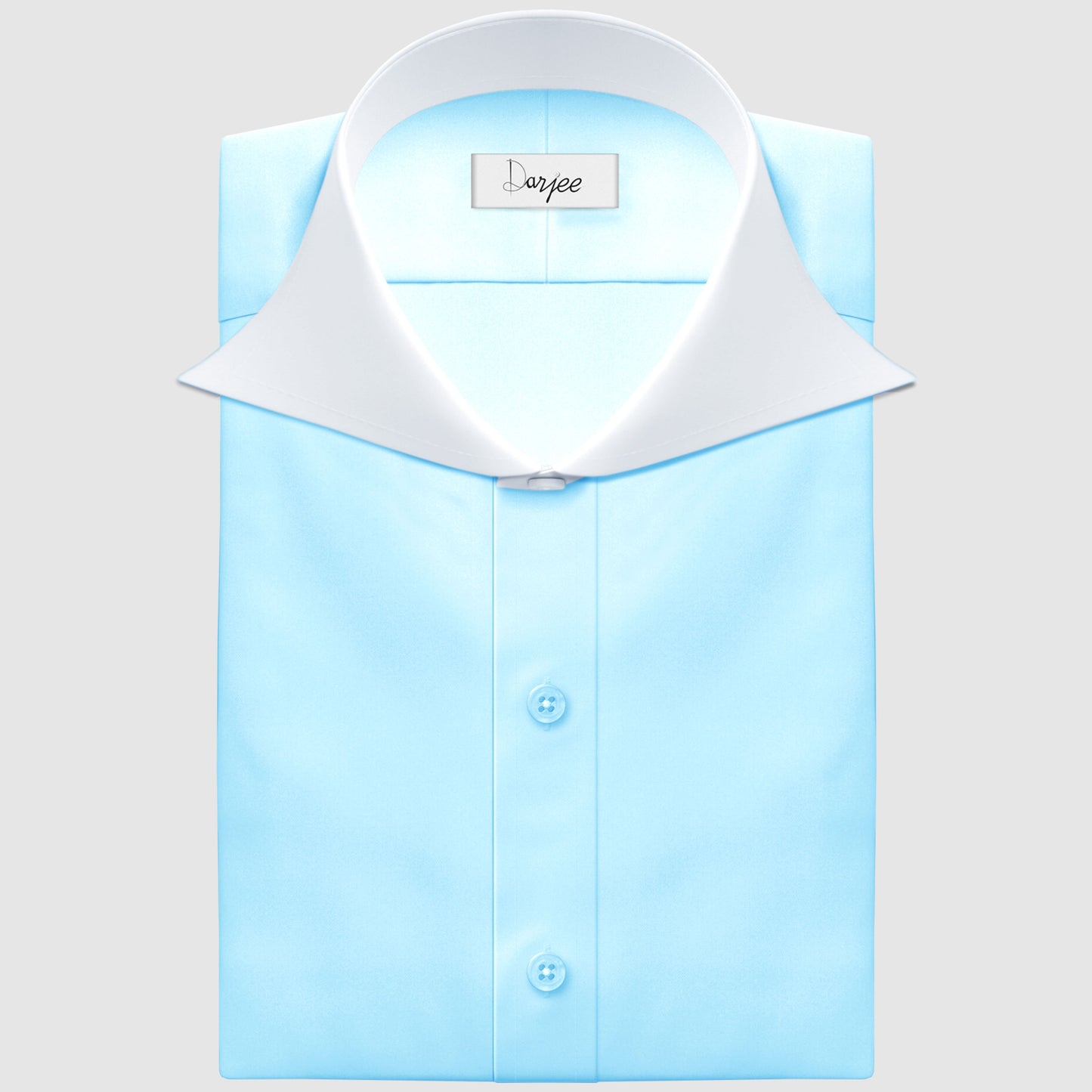 Long Spear Pointed Collar Shirt Vintage Style Cutaway Dagger Collar Shirt Sea Blue Shirt Summer Beach Party Men's Handmade Long Sleeves Shirt (Copy) (Copy)