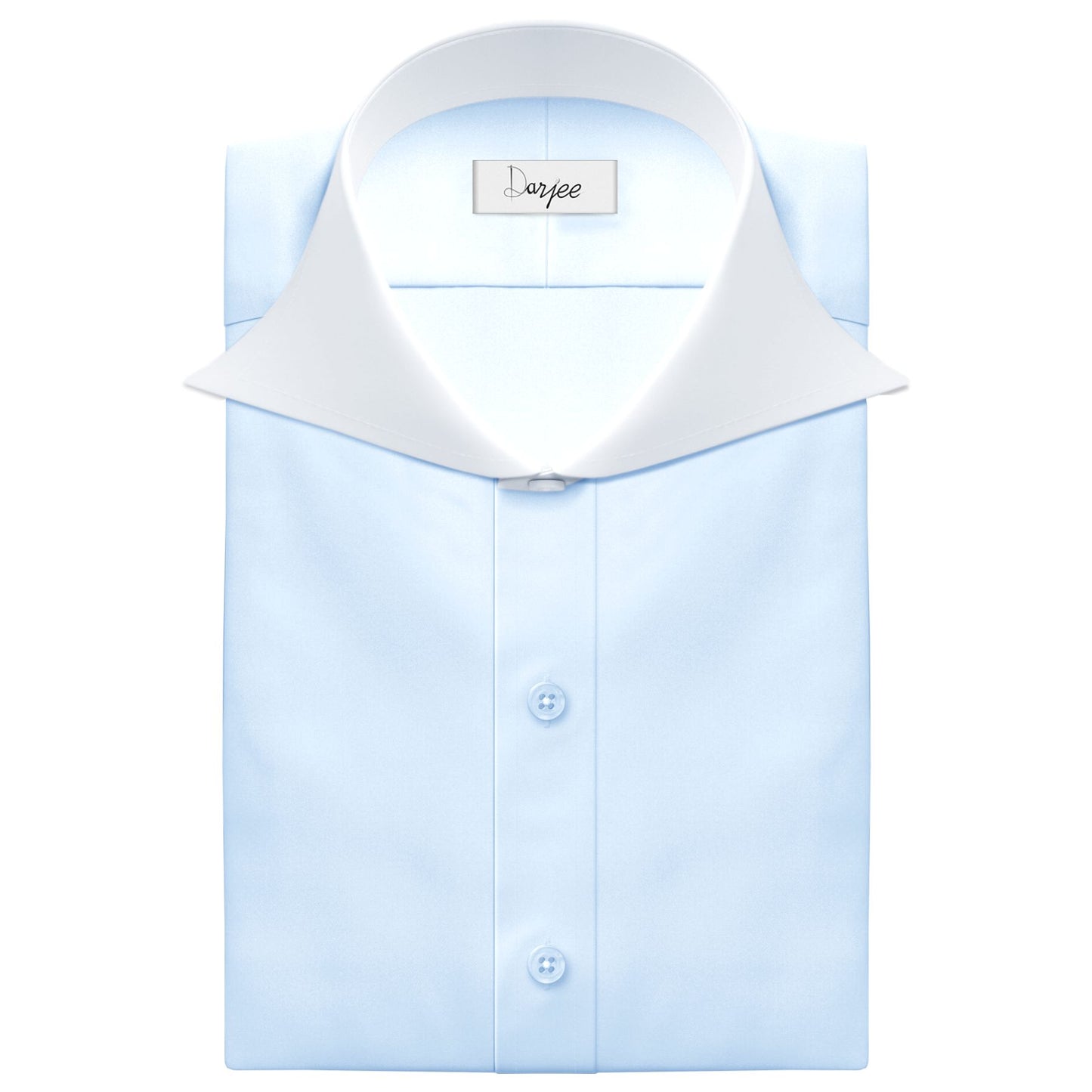 Long Spear Pointed Collar Shirt Vintage Style Cutaway Dagger Collar Shirt Sky Blue Shirt Summer Beach Party Men's Handmade Long Sleeves Shirt