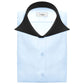 Long Spear Pointed Collar Shirt Vintage Style Cutaway Dagger Collar Shirt Sky Blue Shirt Summer Beach Party Men's Handmade Long Sleeves Shirt