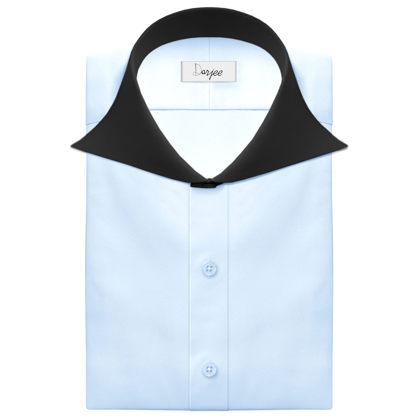Long Spear Pointed Collar Shirt Vintage Style Cutaway Dagger Collar Shirt Sky Blue Shirt Summer Beach Party Men's Handmade Long Sleeves Shirt