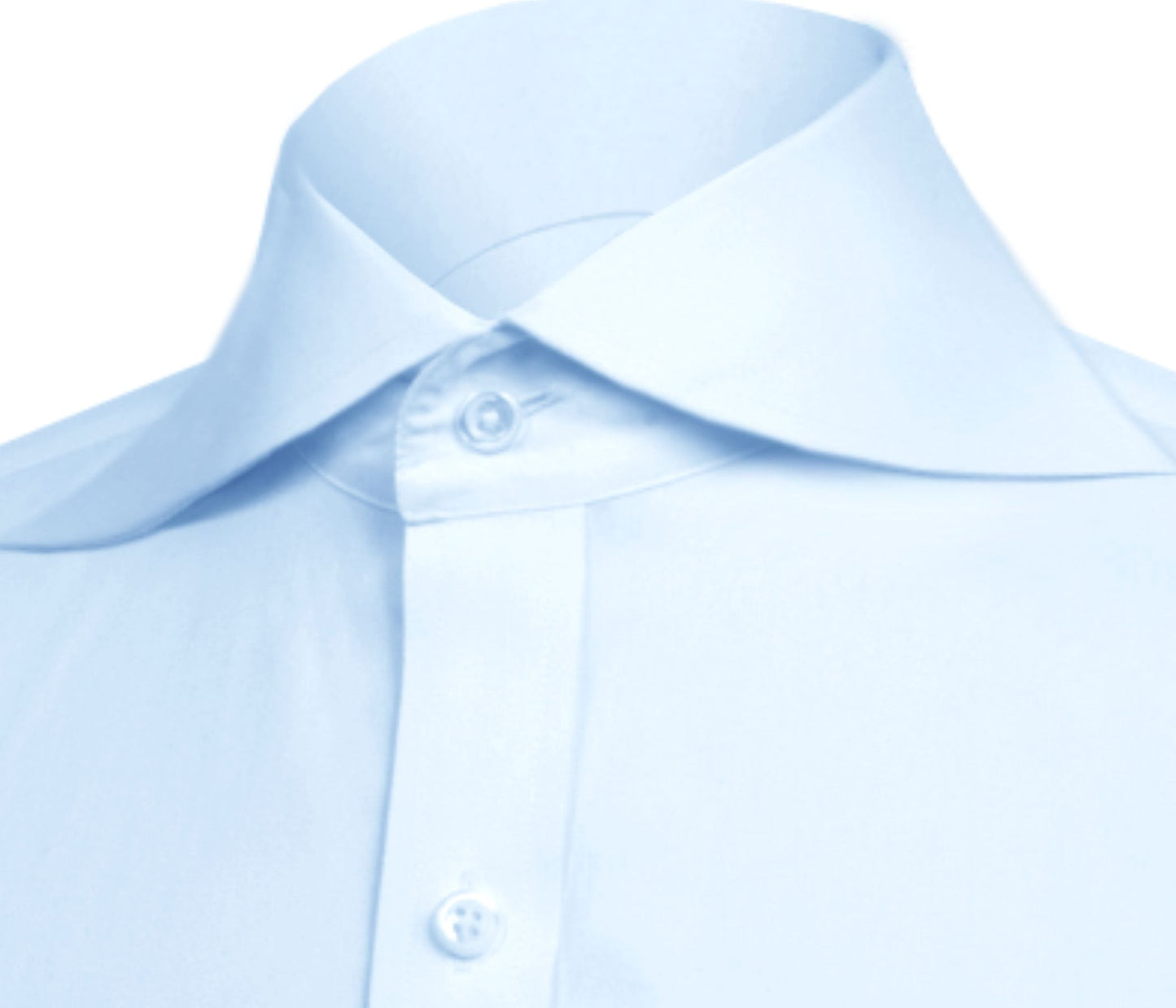 Long Spear Pointed Collar Shirt Vintage Style Cutaway Dagger Collar Shirt Sky Blue Shirt Summer Beach Party Men's Handmade Long Sleeves Shirt