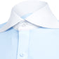 Long Spear Pointed Collar Shirt Vintage Style Cutaway Dagger Collar Shirt Sky Blue Shirt Summer Beach Party Men's Handmade Long Sleeves Shirt