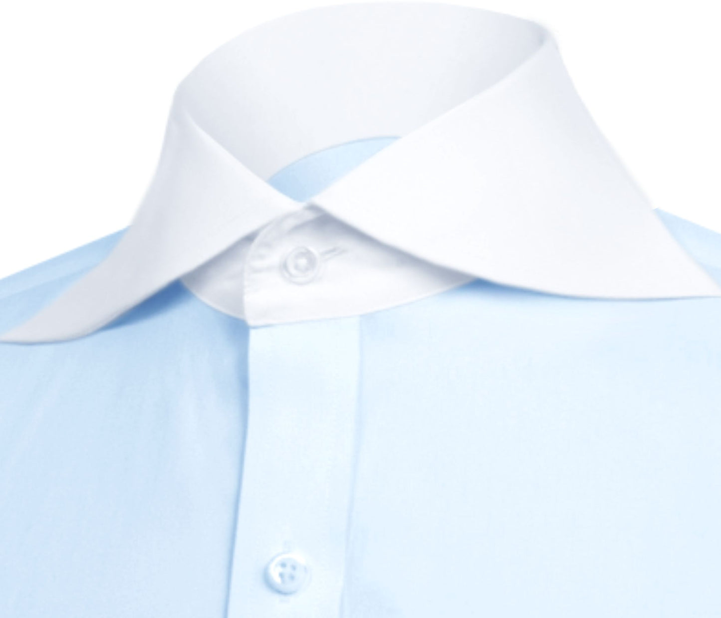 Long Spear Pointed Collar Shirt Vintage Style Cutaway Dagger Collar Shirt Sky Blue Shirt Summer Beach Party Men's Handmade Long Sleeves Shirt