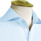 Long Spear Pointed Collar Shirt Vintage Style Cutaway Dagger Collar Shirt Sky Blue Shirt Summer Beach Party Men's Handmade Long Sleeves Shirt
