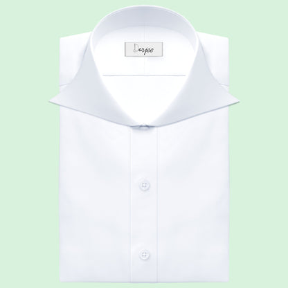 Long Spear Pointed Collar Shirt Vintage Style Cutaway Dagger Collar Shirt White Shirt Summer Beach Party Men's Handmade Long Sleeves Shirt (Copy)