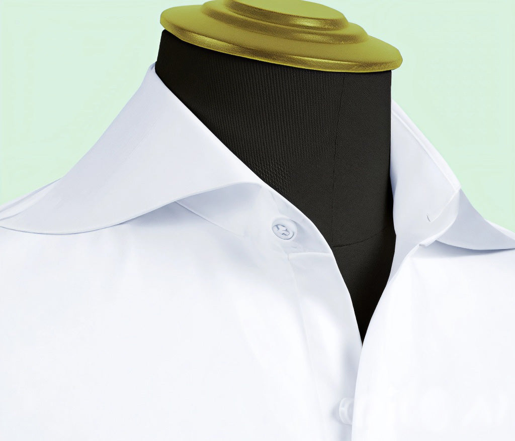 Long Spear Pointed Collar Shirt Vintage Style Cutaway Dagger Collar Shirt White Shirt Summer Beach Party Men's Handmade Long Sleeves Shirt