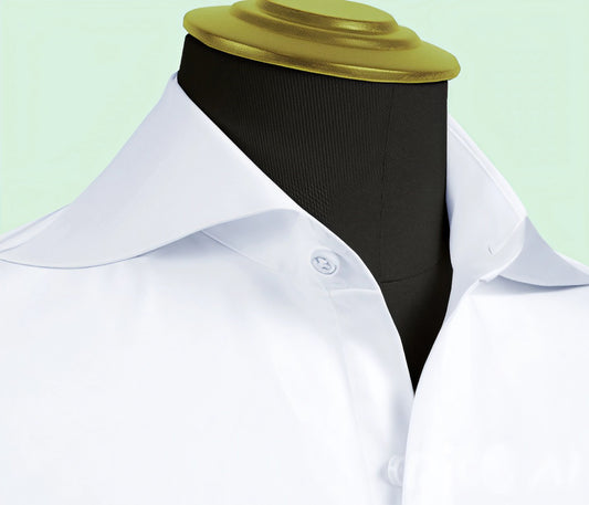 Long Spear Pointed Collar Shirt Vintage Style Cutaway Dagger Collar Shirt White Shirt Summer Beach Party Men's Handmade Long Sleeves Shirt