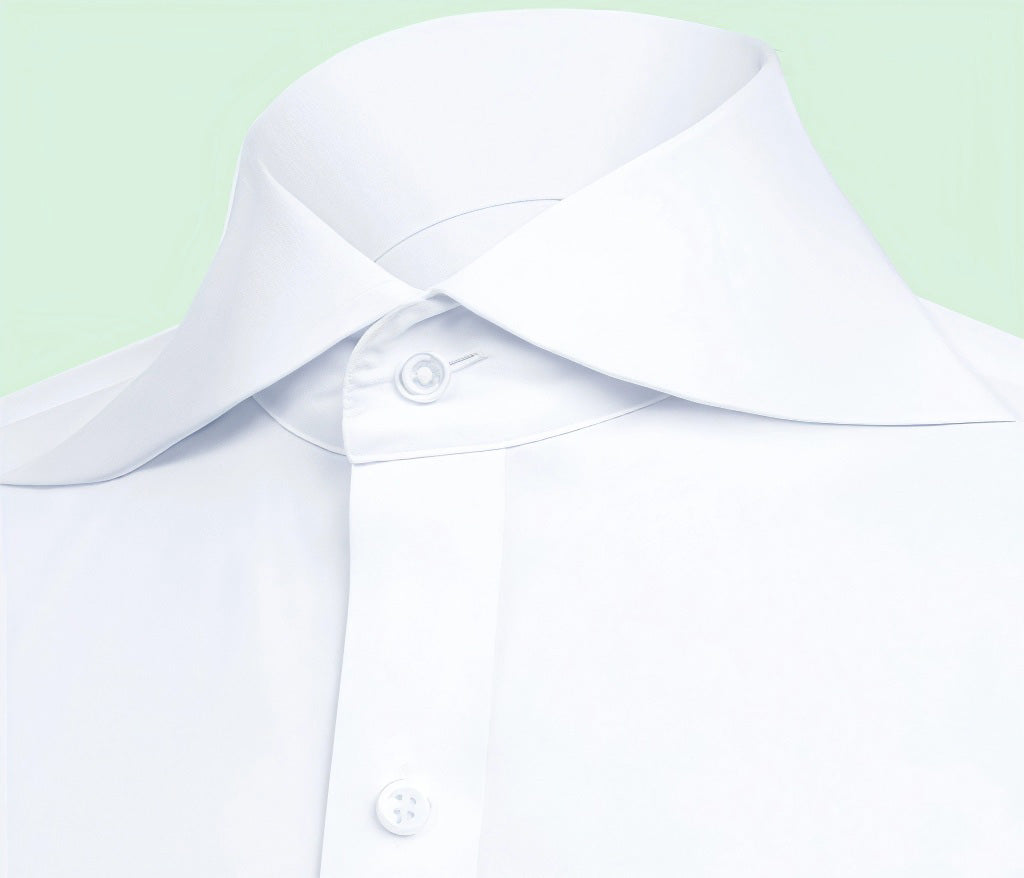 Long Spear Pointed Collar Shirt Vintage Style Cutaway Dagger Collar Shirt White Shirt Summer Beach Party Men's Handmade Long Sleeves Shirt