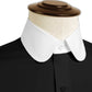 eaky Blinder Style Attire/ Solid Black Shirt Penny Club Round Tip Peter Pan Collar Vintage Wedding Dress Shirt Mens Cotton Shelby Brothers
