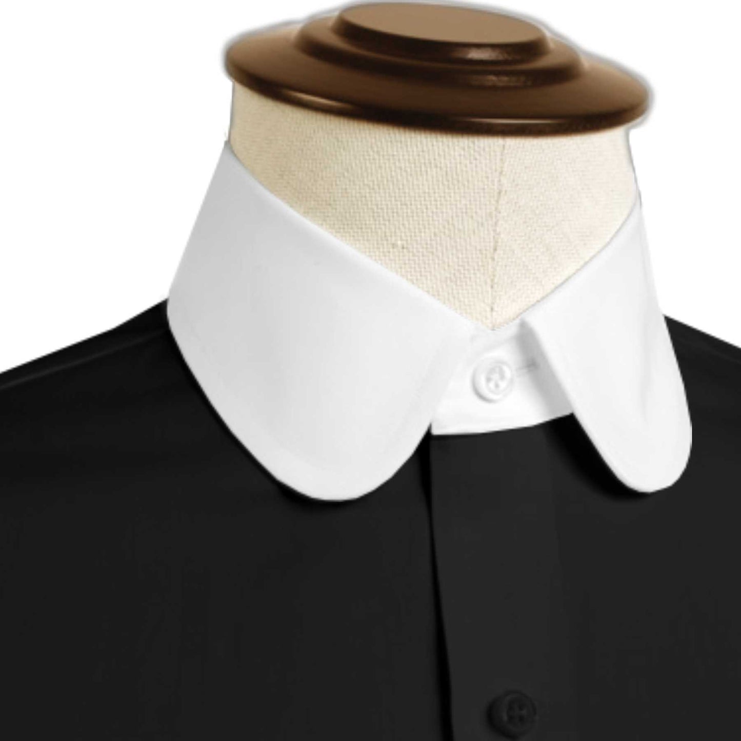 eaky Blinder Style Attire/ Solid Black Shirt Penny Club Round Tip Peter Pan Collar Vintage Wedding Dress Shirt Mens Cotton Shelby Brothers