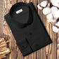 eaky Blinder Style Attire/ Solid Black Shirt Penny Club Round Tip Peter Pan Collar Vintage Wedding Dress Shirt Mens Cotton Shelby Brothers