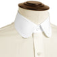 eaky Blinder Style Attire/ Solid Cream Shirt Penny Club Round Tip Peter Pan Collar Vintage Wedding Dress Shirt Mens Cotton Shelby Brothers