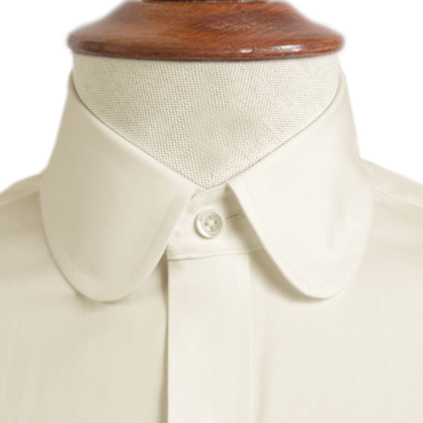 eaky Blinder Style Attire/ Solid Cream Shirt Penny Club Round Tip Peter Pan Collar Vintage Wedding Dress Shirt Mens Cotton Shelby Brothers