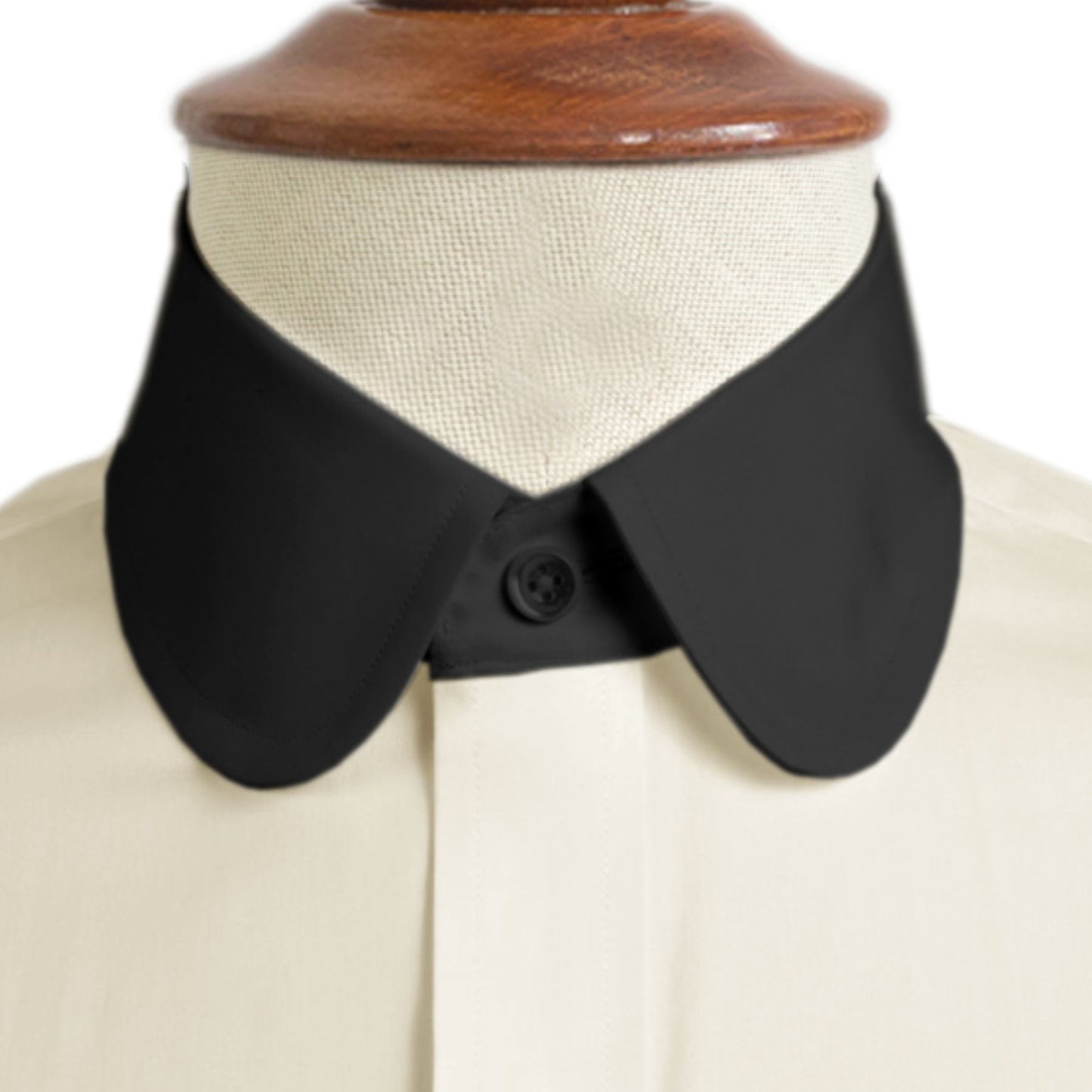 eaky Blinder Style Attire/ Solid Cream Shirt Penny Club Round Tip Peter Pan Collar Vintage Wedding Dress Shirt Mens Cotton Shelby Brothers