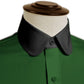 eaky Blinder Style Attire/ Solid Green Shirt Penny Club Round Tip Peter Pan Collar Vintage Wedding Dress Shirt Mens Cotton Shelby Brothers