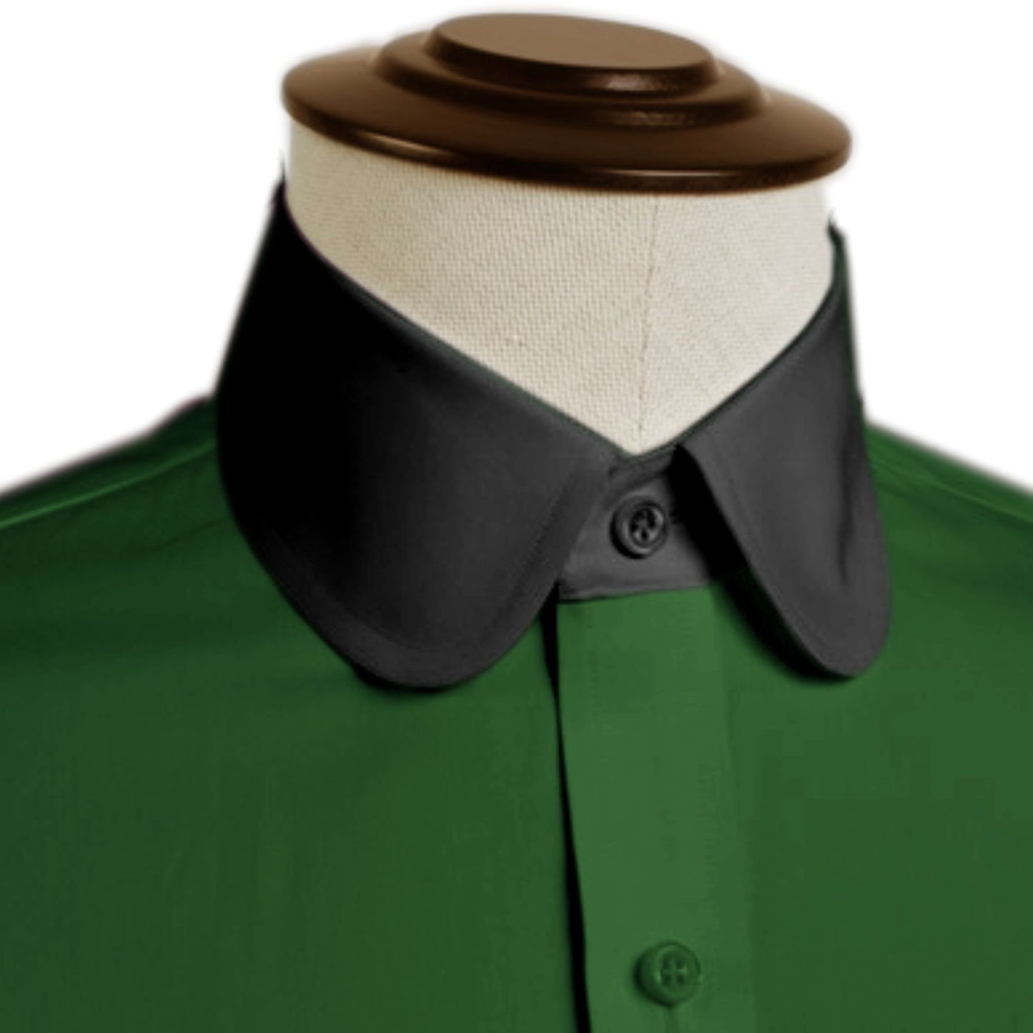 eaky Blinder Style Attire/ Solid Green Shirt Penny Club Round Tip Peter Pan Collar Vintage Wedding Dress Shirt Mens Cotton Shelby Brothers