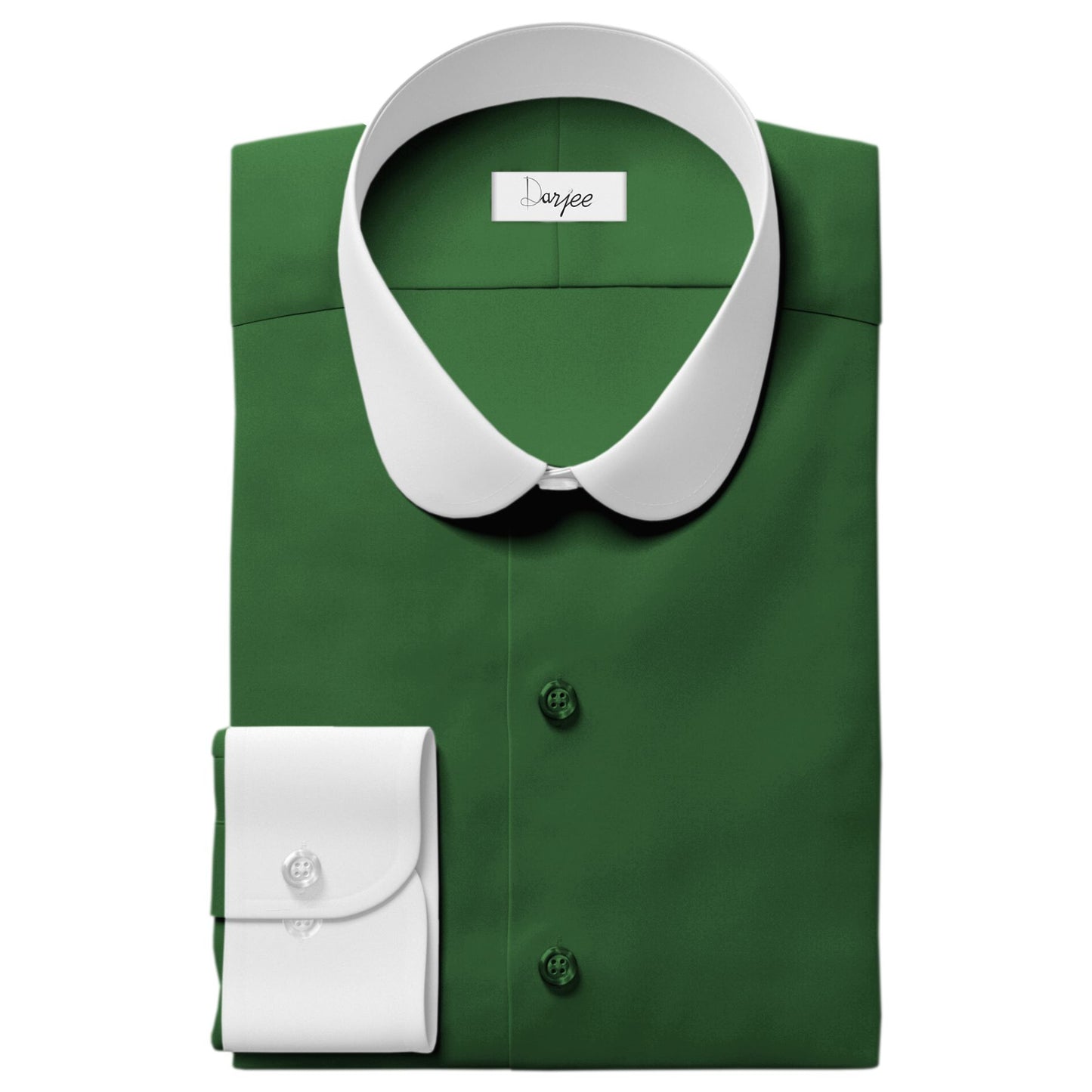 eaky Blinder Style Attire/ Solid Green Shirt Penny Club Round Tip Peter Pan Collar Vintage Wedding Dress Shirt Mens Cotton Shelby Brothers