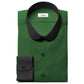 eaky Blinder Style Attire/ Solid Green Shirt Penny Club Round Tip Peter Pan Collar Vintage Wedding Dress Shirt Mens Cotton Shelby Brothers
