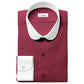 eaky Blinder Style Attire/ Solid Red Shirt Penny Club Round Tip Peter Pan Collar Vintage Wedding Dress Shirt Mens Cotton Shelby Brothers