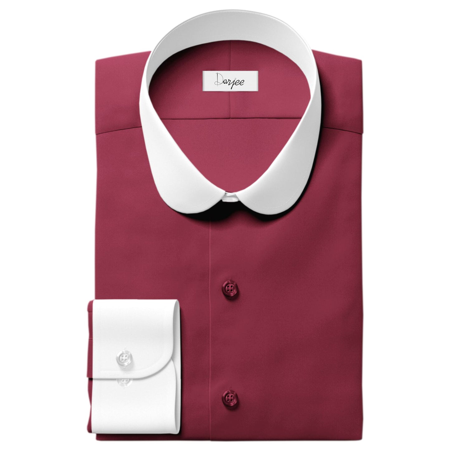 eaky Blinder Style Attire/ Solid Red Shirt Penny Club Round Tip Peter Pan Collar Vintage Wedding Dress Shirt Mens Cotton Shelby Brothers