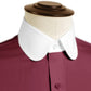eaky Blinder Style Attire/ Solid Red Shirt Penny Club Round Tip Peter Pan Collar Vintage Wedding Dress Shirt Mens Cotton Shelby Brothers