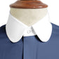 eaky Blinder Style Attire/ Solid Navy Blue Shirt Penny Club Round Tip Peter Pan Collar Vintage Wedding Dress Shirt Mens Cotton Shelby Brothers