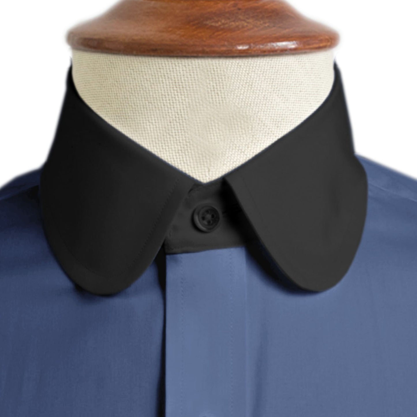 eaky Blinder Style Attire/ Solid Navy Blue Shirt Penny Club Round Tip Peter Pan Collar Vintage Wedding Dress Shirt Mens Cotton Shelby Brothers
