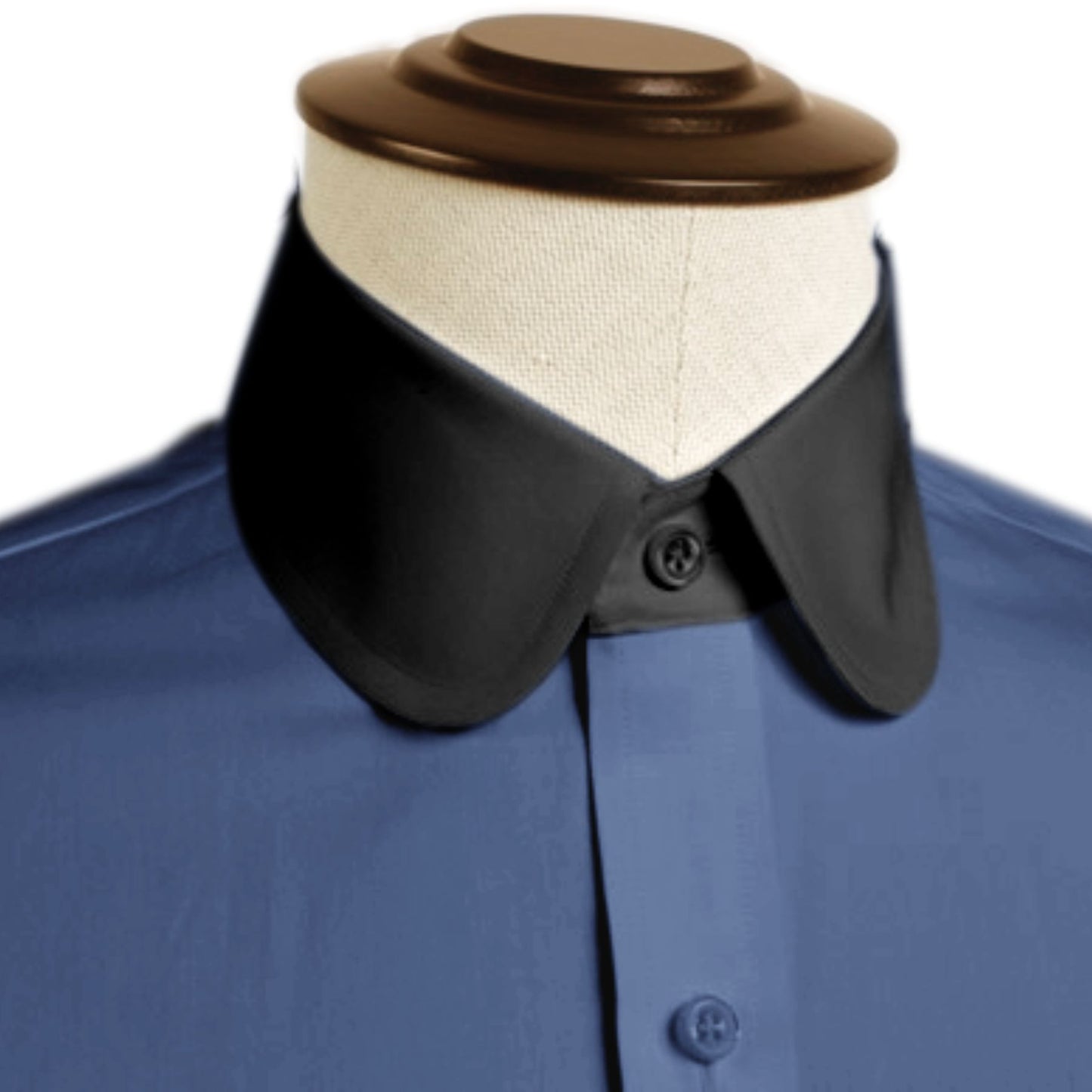 eaky Blinder Style Attire/ Solid Navy Blue Shirt Penny Club Round Tip Peter Pan Collar Vintage Wedding Dress Shirt Mens Cotton Shelby Brothers
