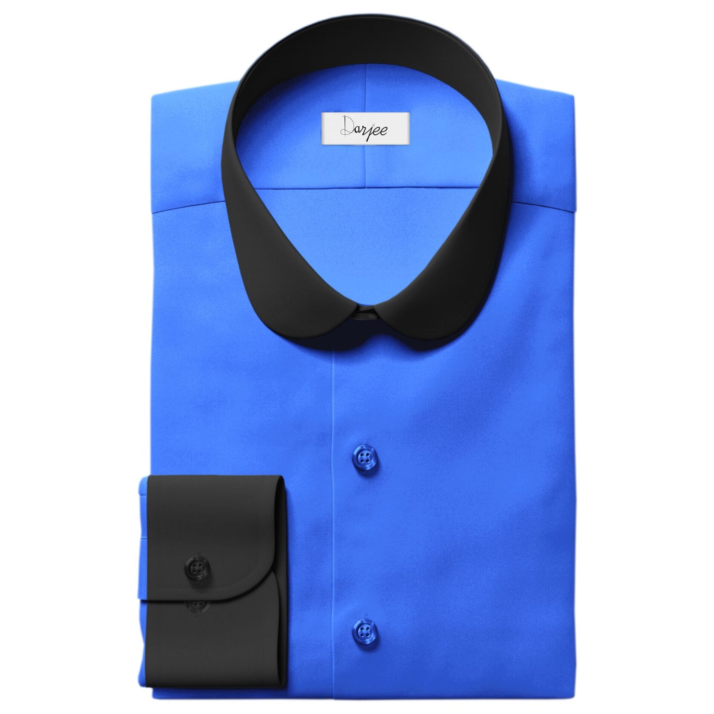 eaky Blinder Style Attire/ Solid Royal Blue Shirt Penny Club Round Tip Peter Pan Collar Vintage Wedding Dress Shirt Mens Cotton Shelby Brothers