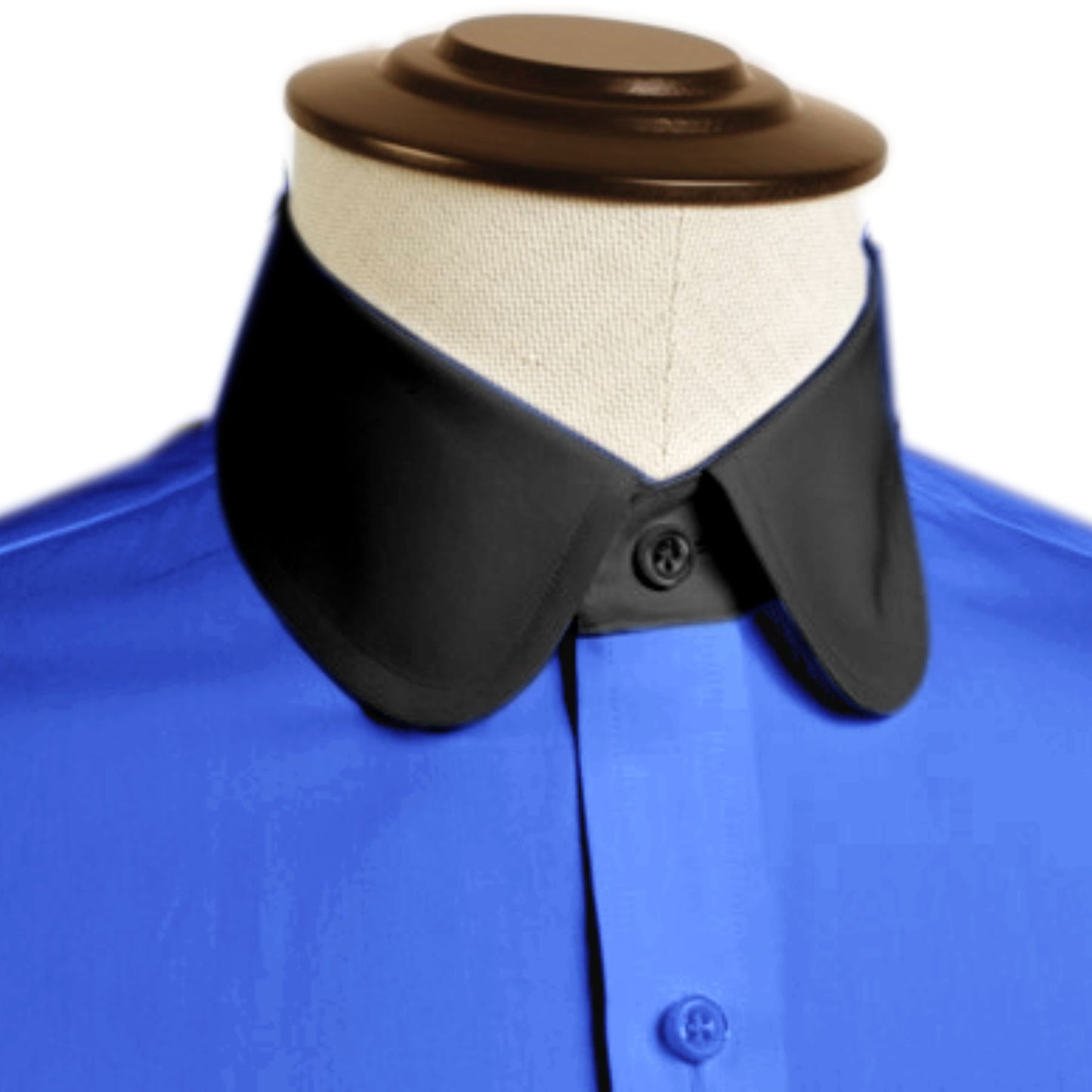 eaky Blinder Style Attire/ Solid Royal Blue Shirt Penny Club Round Tip Peter Pan Collar Vintage Wedding Dress Shirt Mens Cotton Shelby Brothers