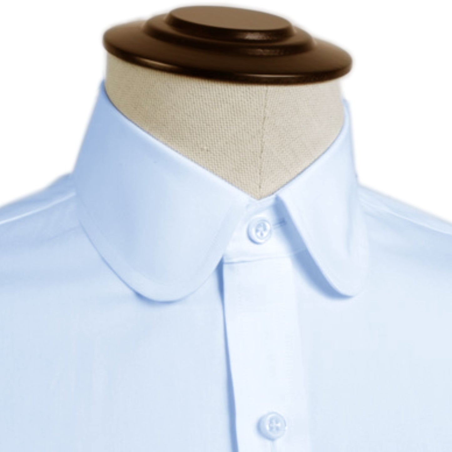 eaky Blinder Style Attire/ Solid Sky Blue Shirt Penny Club Round Tip Peter Pan Collar Vintage Wedding Dress Shirt Mens Cotton Shelby Brothers
