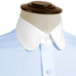 eaky Blinder Style Attire/ Solid Sky Blue Shirt Penny Club Round Tip Peter Pan Collar Vintage Wedding Dress Shirt Mens Cotton Shelby Brothers