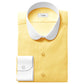 eaky Blinder Style Attire/ Solid Yellow Shirt Penny Club Round Tip Peter Pan Collar Vintage Wedding Dress Shirt Mens Cotton Shelby Brothers
