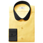 eaky Blinder Style Attire/ Solid Yellow Shirt Penny Club Round Tip Peter Pan Collar Vintage Wedding Dress Shirt Mens Cotton Shelby Brothers