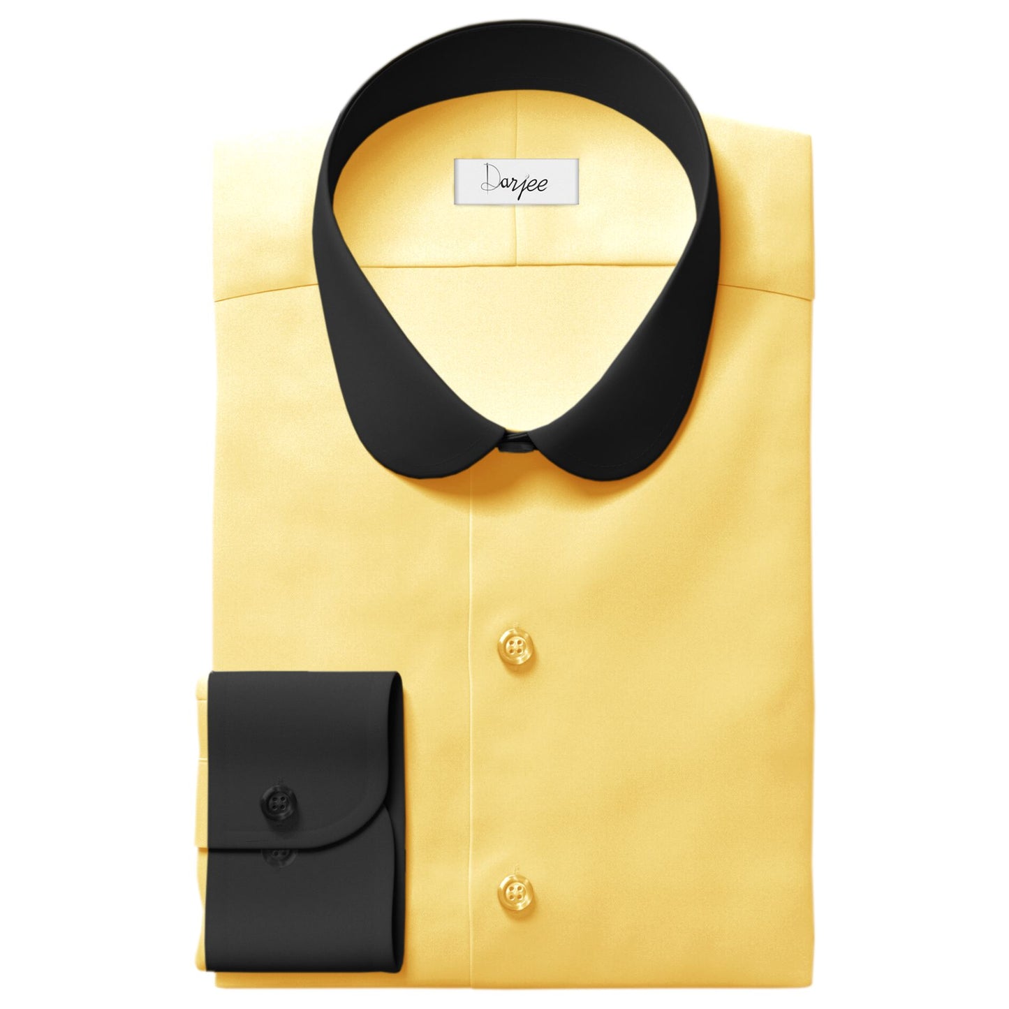 eaky Blinder Style Attire/ Solid Yellow Shirt Penny Club Round Tip Peter Pan Collar Vintage Wedding Dress Shirt Mens Cotton Shelby Brothers