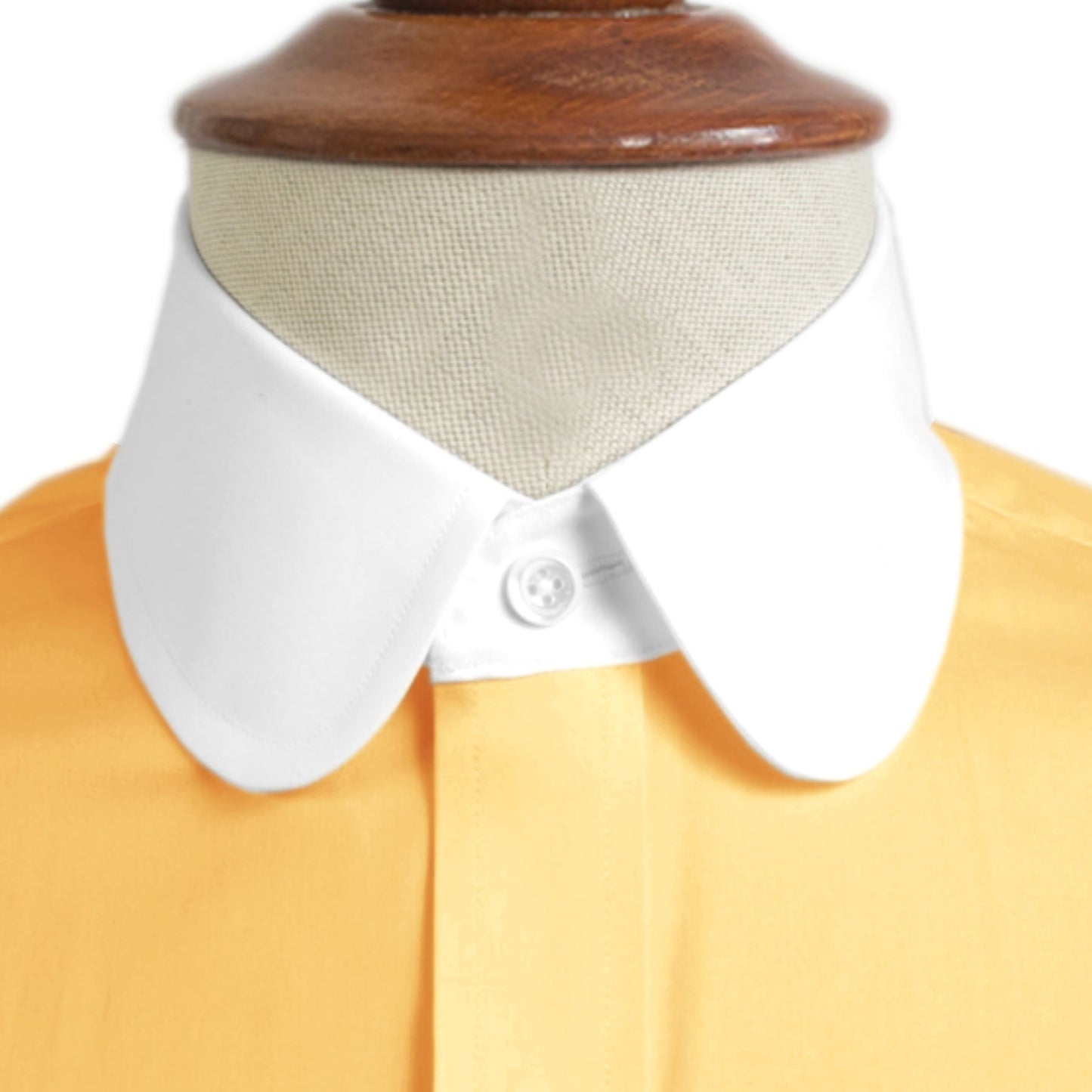 eaky Blinder Style Attire/ Solid Yellow Shirt Penny Club Round Tip Peter Pan Collar Vintage Wedding Dress Shirt Mens Cotton Shelby Brothers