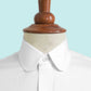 Peaky Blinder Style Attire/ Solid White Shirt Penny Club Round Tip Peter Pan Collar Vintage Wedding Dress Shirt Mens Cotton Shelby Brothers
