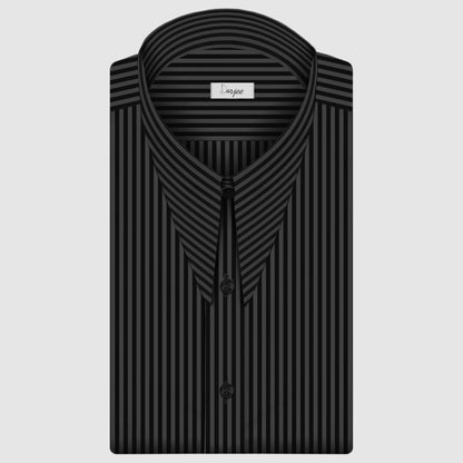 Long Pointed Collar Black Men Shirt 50s, 60s, 70s Vintage Dagger Collar Dress Shirt Spear Pointed Big Wide Collar Gangster Style Shirt
