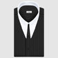 Long Pointed Collar Black Men Shirt 50s, 60s, 70s Vintage Dagger Collar Dress Shirt Spear Pointed Big Wide Collar Gangster Style Shirt
