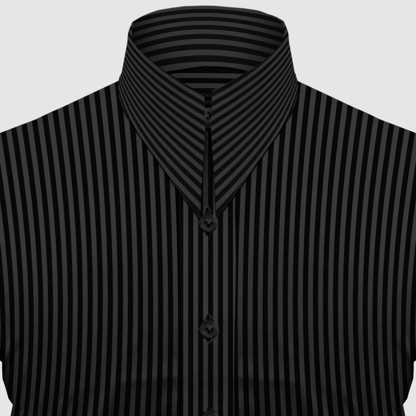 Long Pointed Collar Black Men Shirt 50s, 60s, 70s Vintage Dagger Collar Dress Shirt Spear Pointed Big Wide Collar Gangster Style Shirt