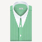 Long Pointed Collar Green and White Men Shirt 50s, 60s, 70s Vintage Dagger Collar Dress Shirt Spear Pointed Big Wide Collar Gangster Style Shirt
