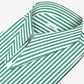 Long Pointed Collar Green and White Men Shirt 50s, 60s, 70s Vintage Dagger Collar Dress Shirt Spear Pointed Big Wide Collar Gangster Style Shirt
